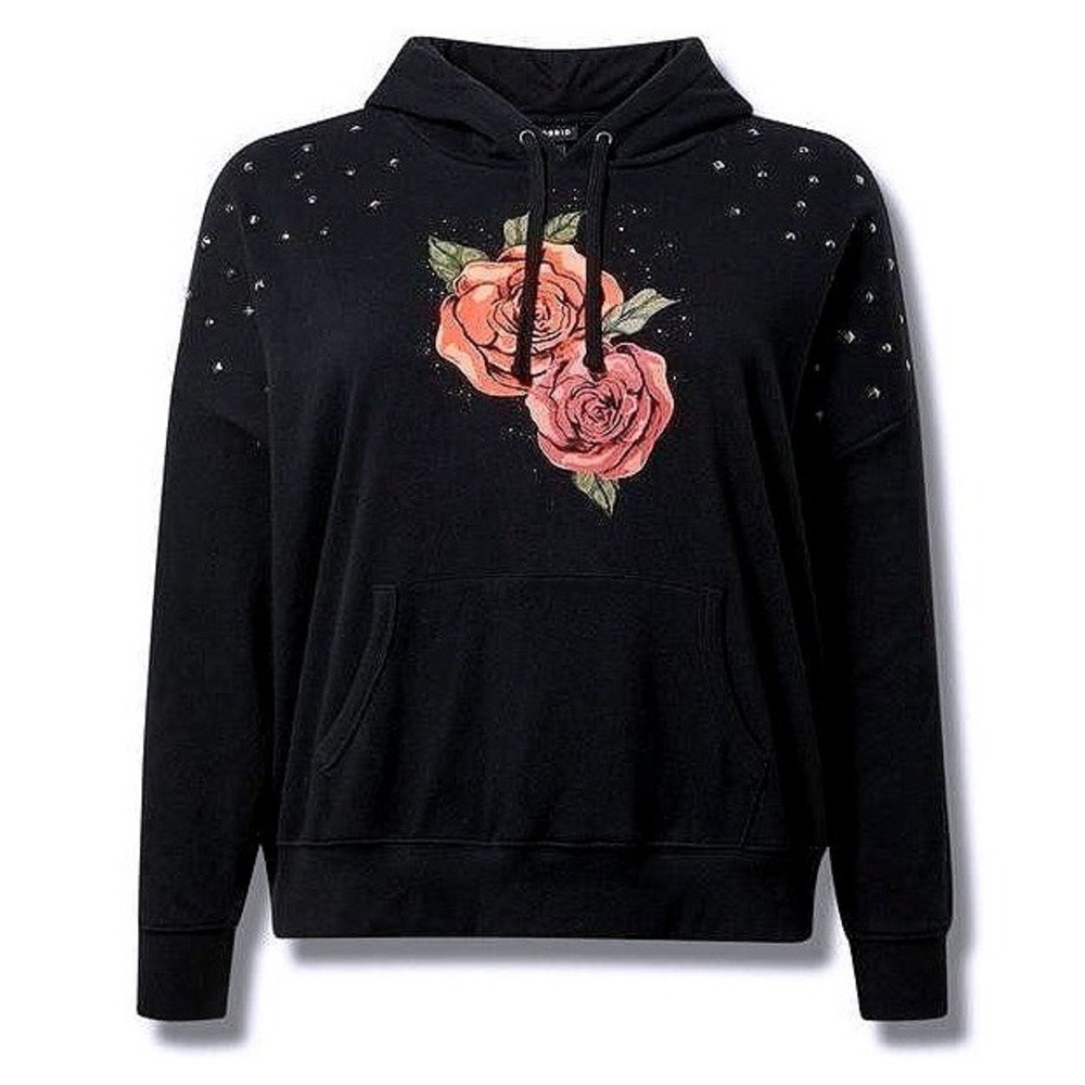 NWT Torrid Mystic Moon Relaxed Fit Cozy Fleece Studded Hoodie 3X